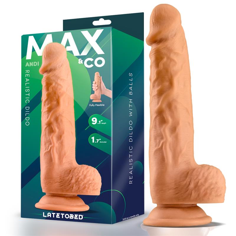 DILDO REALISTA COM TESTÍCULOS 9,1" NATURAL