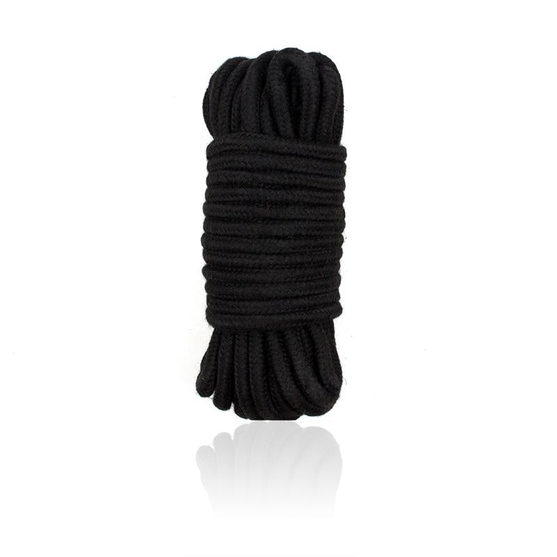 CORDA DE BONDAGE DE ALGODÃO 10 METROS PRETO