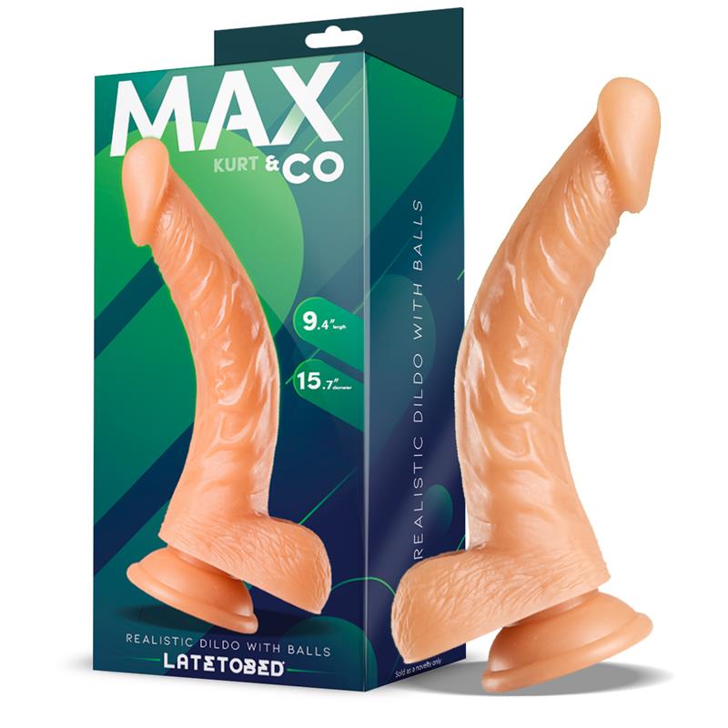 DILDO REALISTA COM TESTÍCULOS NATURAIS 9,4" - 24 CM