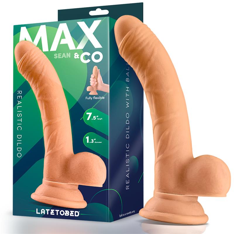 MAX & CO SEAN DILDO REALISTA COM TESTÍCULOS 7,5" NATURAL