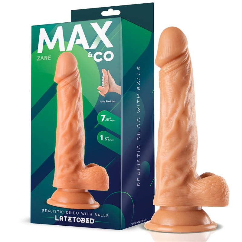DILDO REALISTA COM TESTÍCULOS NATURAIS 7,6" - 19,5 CM