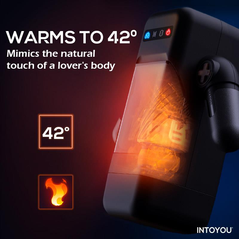 FUNÇÃO PARA CIMA E PARA BAIXO DO MASTURBADOR INTELIGENTE INTOYOU ELON, CALOR, VIBRAÇÃO E SUPORTE MÓVEL