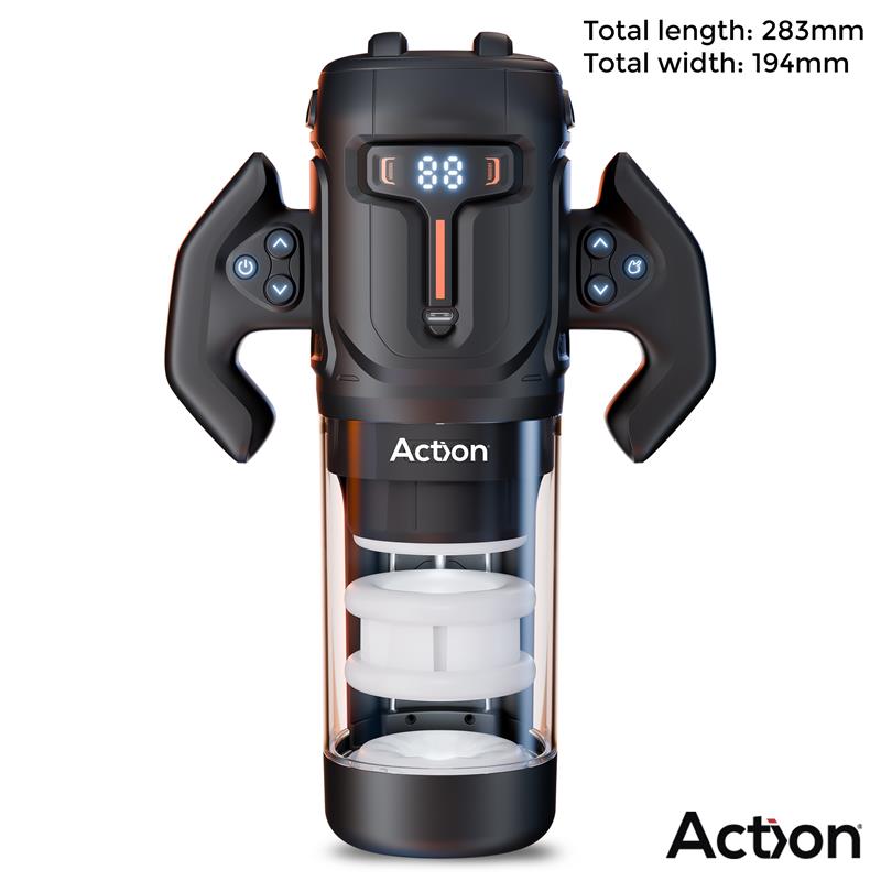 ACTION Zyon Advanced Masturbador Automático com Cima e Baixo e Rotação