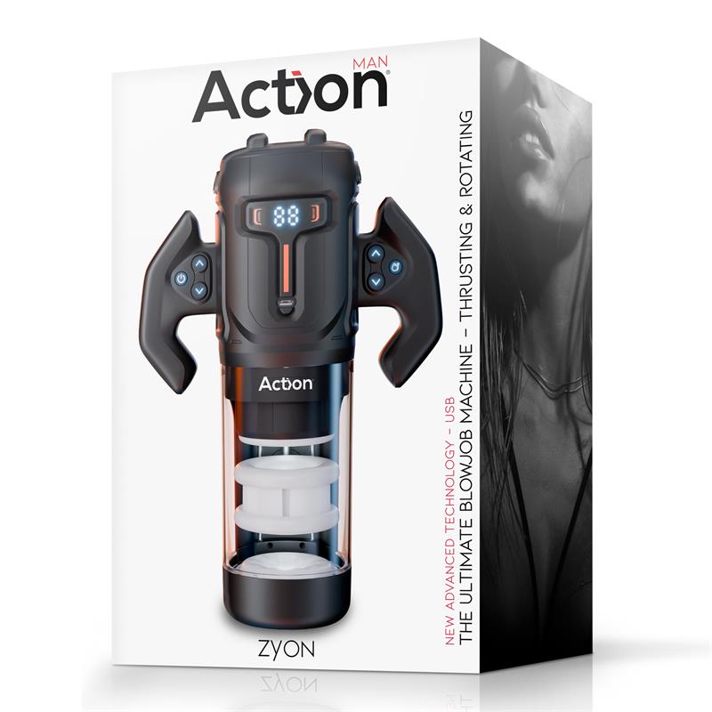 ACTION Zyon Advanced Masturbador Automático com Cima e Baixo e Rotação