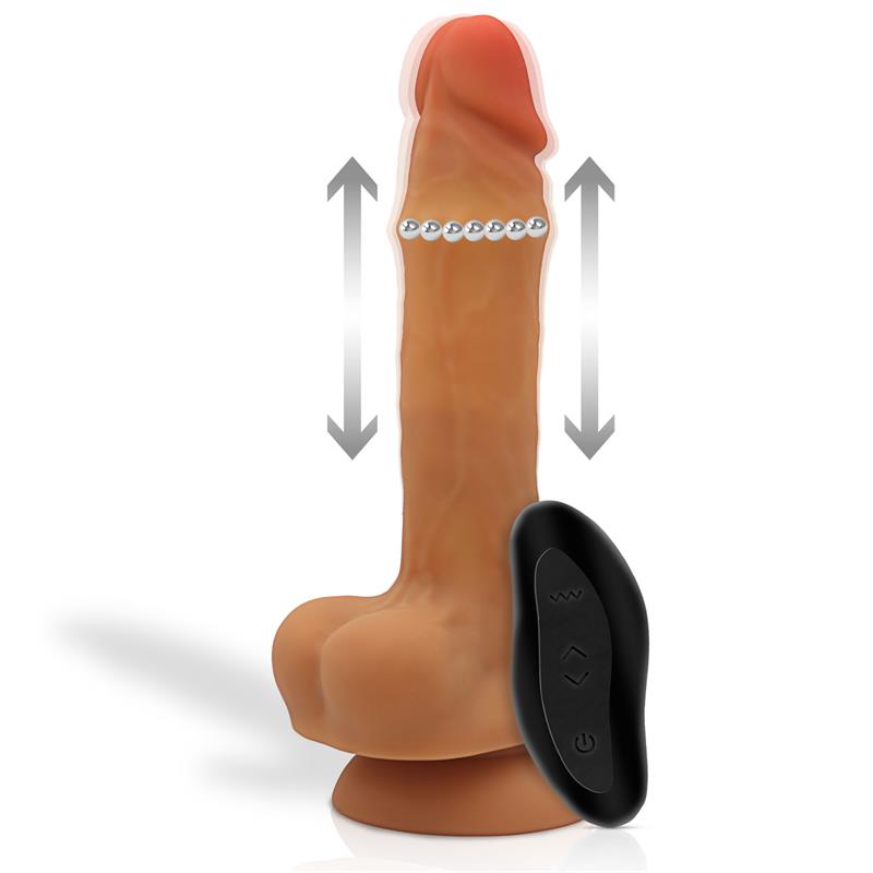 CENTAURO ADRIANO VIBRAÇÃO REALISTA DE VIBRADOR E BOLAS INTERNAS PARA CIMA E PARA BAIXO
