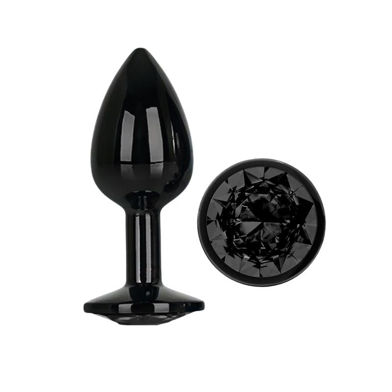 PLUG ANAL DE METAL BLACKGEM COM JOIA TAMANHO S PRETO