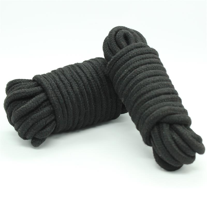 CORDA DE BONDAGE DE ALGODÃO 10 METROS PRETO