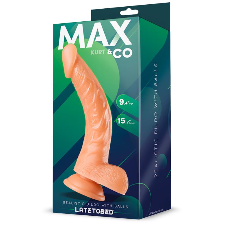 DILDO REALISTA COM TESTÍCULOS NATURAIS 9,4" - 24 CM
