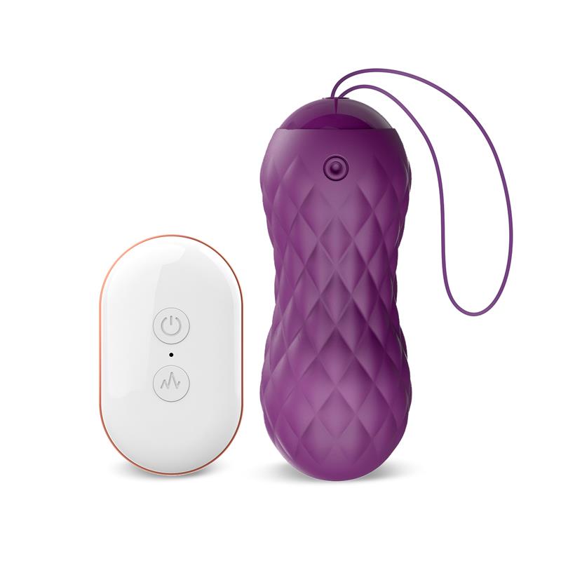 OVO VIBRATÓRIO LATETOBED NIMA COM MOVIMENTO DE ONDA CONTROLE REMOTO USB SILICONE ROXO