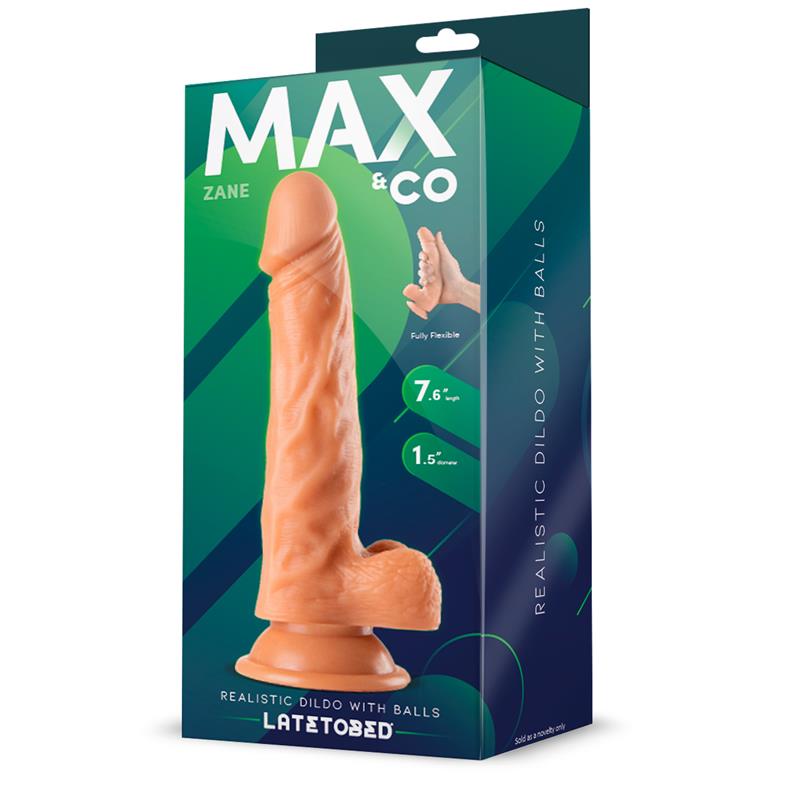 DILDO REALISTA COM TESTÍCULOS NATURAIS 7,6" - 19,5 CM