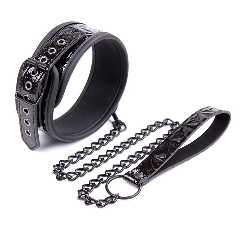 COLAR DE COURO VEGANO DE SAFIRA BLACK SAPPHIRE COM ALÇA