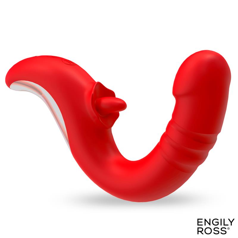 VIBRADOR ENGILY ROSS DRAKO COM IMPULSO E LÍNGUA OSCILANTE 360º
