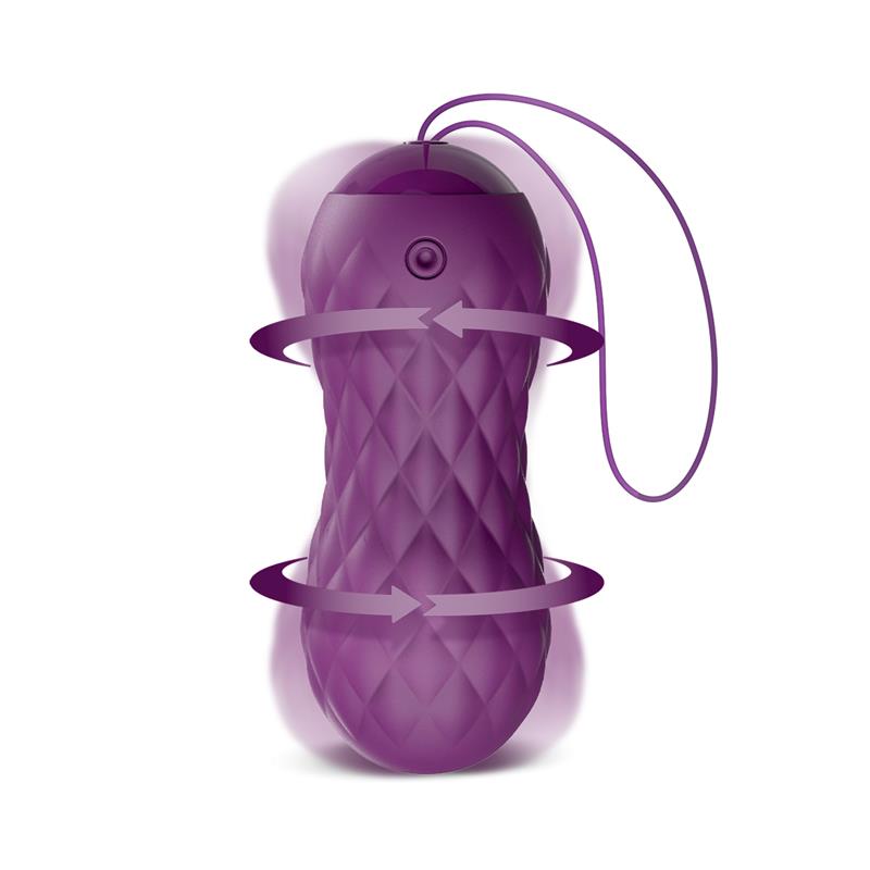 OVO VIBRATÓRIO LATETOBED NIMA COM MOVIMENTO DE ONDA CONTROLE REMOTO USB SILICONE ROXO