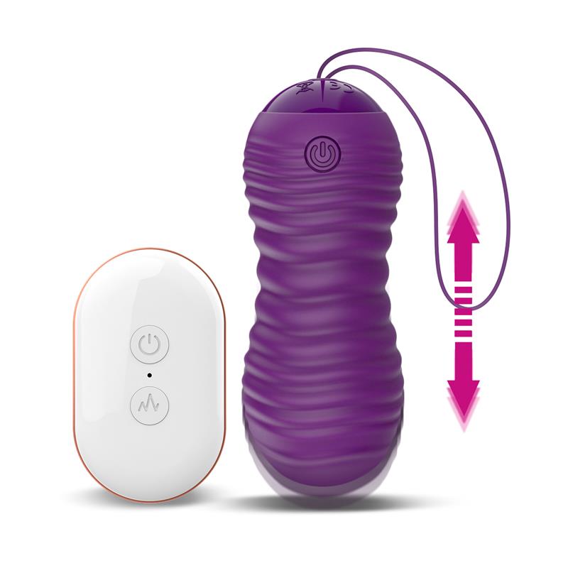 LATETOBED ORIO OVO VIBRATÓRIO E MOVIMENTO TELESCÓPICO PARA CIMA E PARA BAIXO CONTROLE REMOTO ROXO