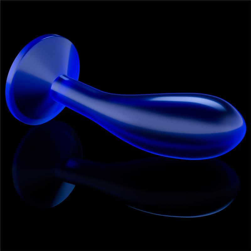 PLUG ANAL LOVETOY IMPECÁVEL TRANSPARENTE AZUL 6