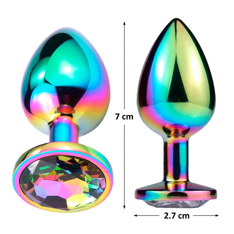 PLUG ANAL MULTICOLORIDO AFTERDARK SPACE JOURNEY E JOIA TAMANHO S