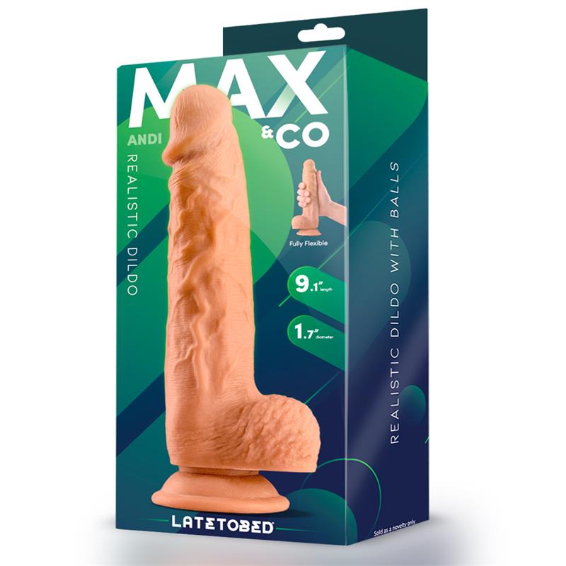 DILDO REALISTA COM TESTÍCULOS 9,1" NATURAL