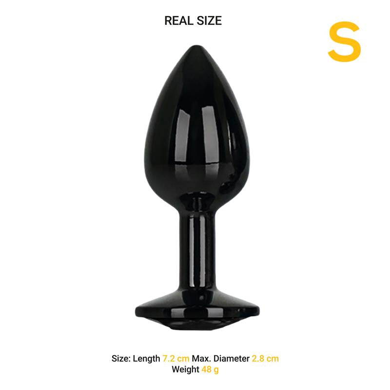 PLUG ANAL DE METAL BLACKGEM COM JOIA TAMANHO S PRETO
