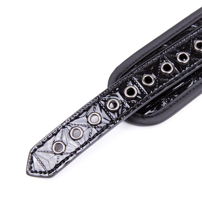 COLAR DE COURO VEGANO DE SAFIRA BLACK SAPPHIRE COM ALÇA