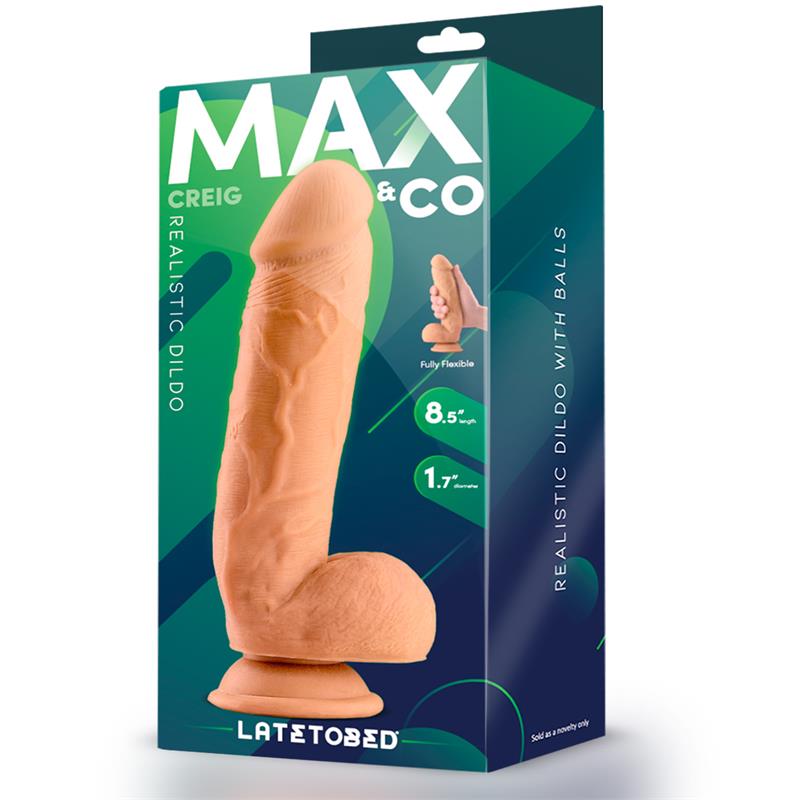 DILDO REALISTA COM TESTÍCULOS 8,5" NATURAL