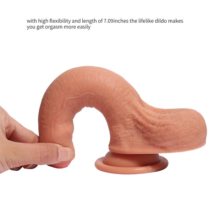 SHEQU Azazel 18 cm Dildo de silicone de dupla densidade