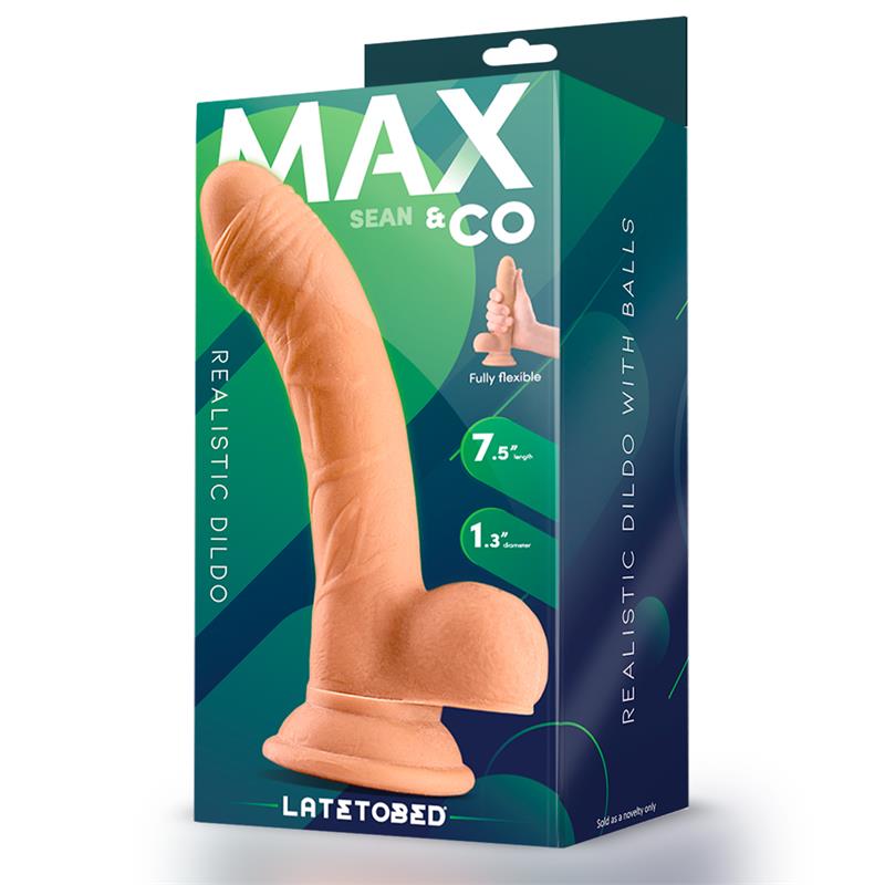 MAX & CO SEAN DILDO REALISTA COM TESTÍCULOS 7,5" NATURAL