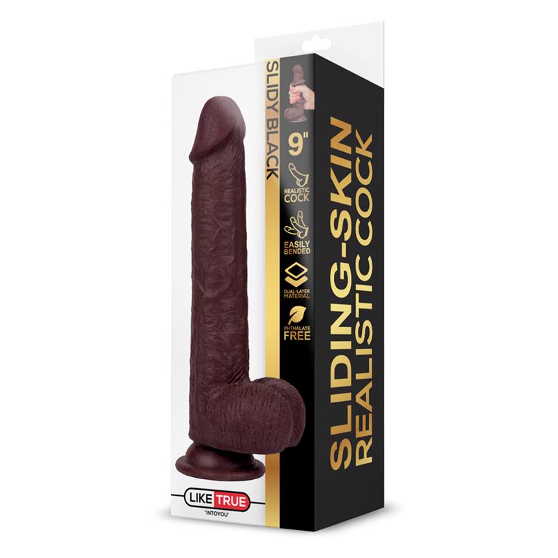 DILDO REALISTA CAMADA DUPLA RETRÁTIL E AJUSTÁVEL 9"