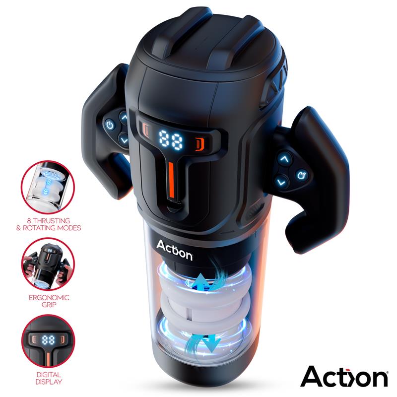 ACTION Zyon Advanced Masturbador Automático com Cima e Baixo e Rotação