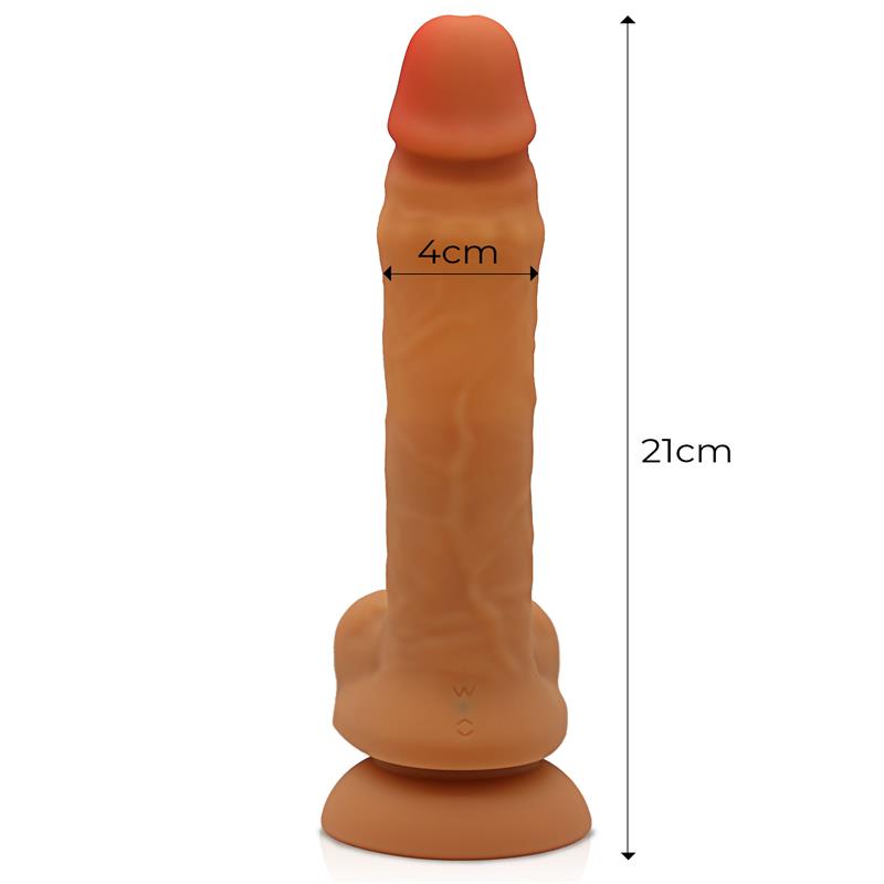 CENTAURO ADRIANO VIBRAÇÃO REALISTA DE VIBRADOR E BOLAS INTERNAS PARA CIMA E PARA BAIXO