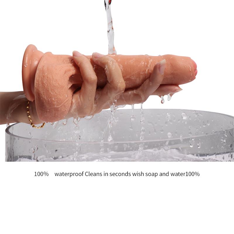SHEQU Azazel 18 cm Dildo de silicone de dupla densidade