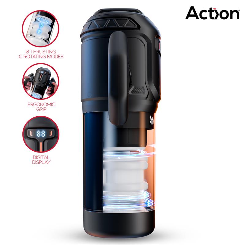 ACTION Zyon Advanced Masturbador Automático com Cima e Baixo e Rotação