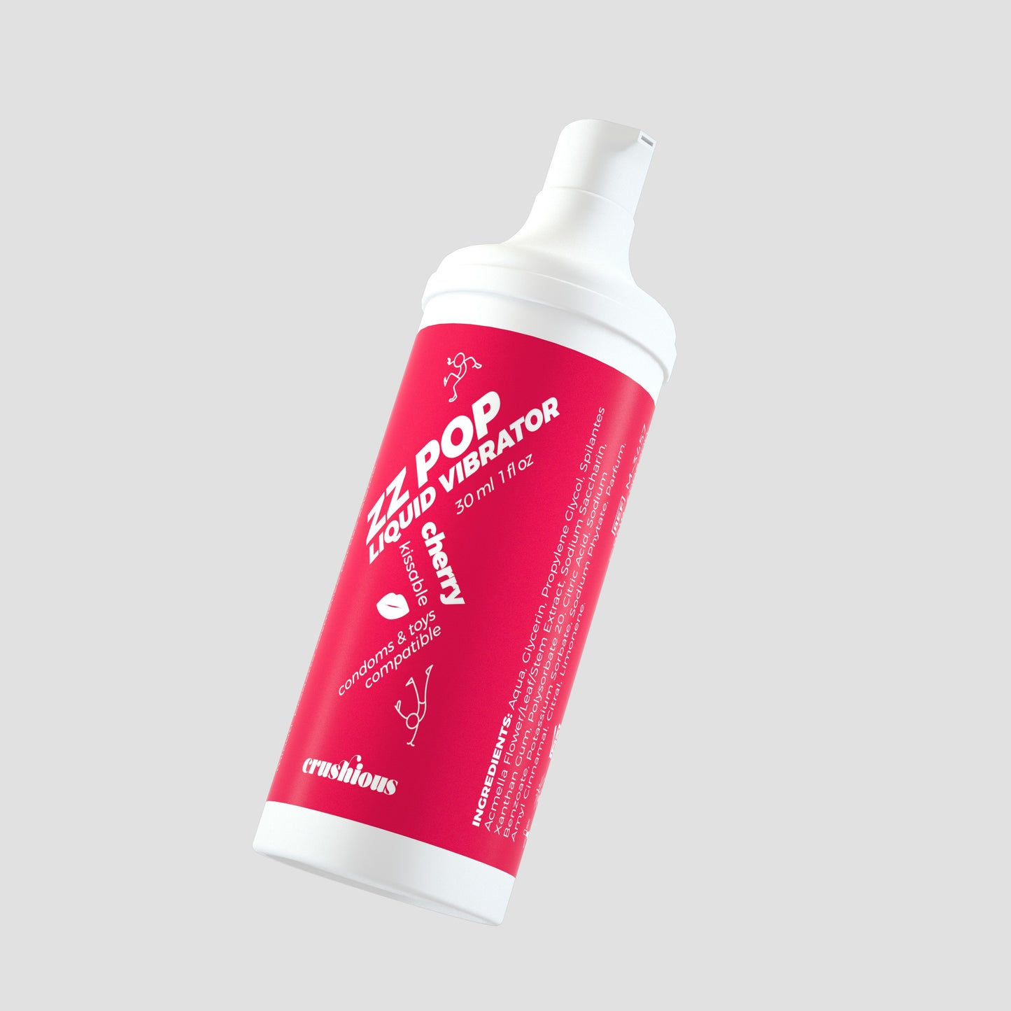 VIBRADOR LÍQUIDO ZZ POP COM AROMA CEREJA 30ML