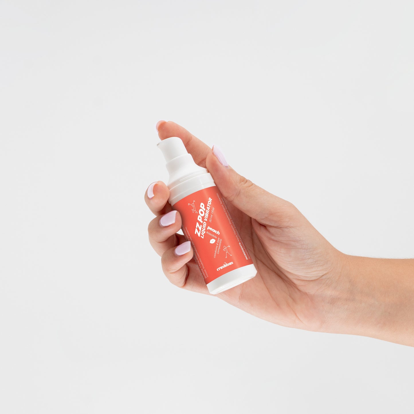 VIBRADOR LÍQUIDO ZZ POP COM AROMA PÊSSEGO 30ML