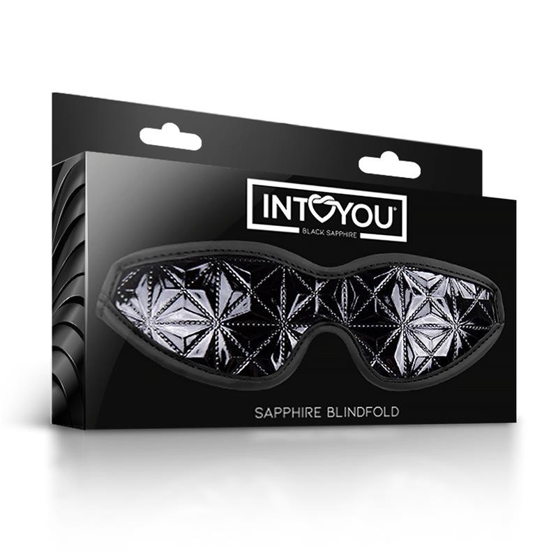 MÁSCARA PARA OLHOS DE COURO VEGANO BLACK SAPPHIRE SAPPHIRE