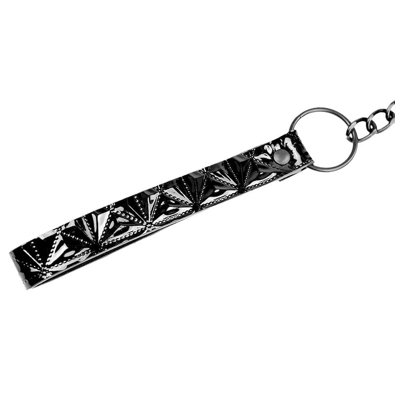 COLAR DE COURO VEGANO DE SAFIRA BLACK SAPPHIRE COM ALÇA
