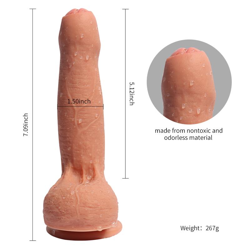 SHEQU Azazel 18 cm Dildo de silicone de dupla densidade