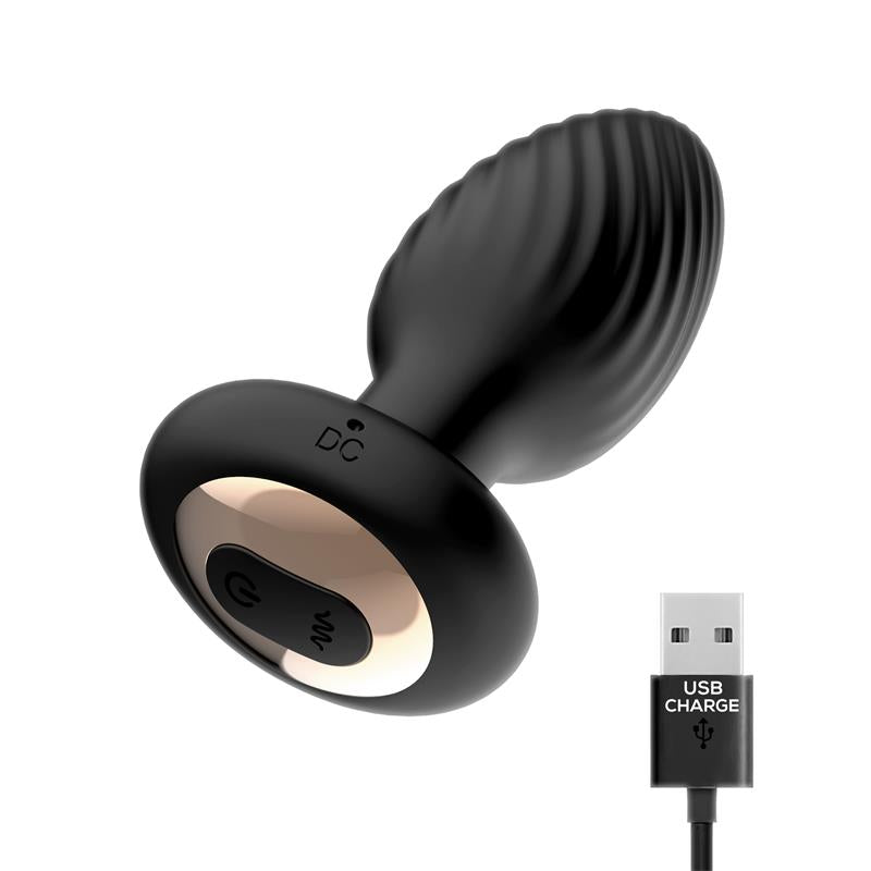 INTOYOU DRAGO ANAL PLUG VIBRAÇÃO, MOVIMENTO TWISTER 360º E CONTROLE REMOTO