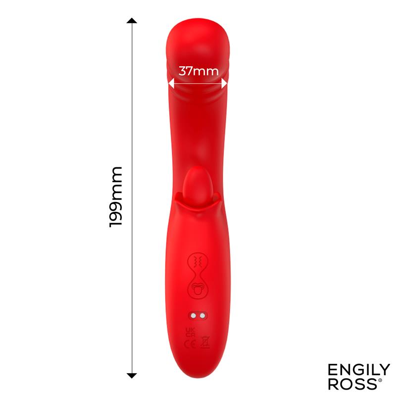 VIBRADOR ENGILY ROSS DRAKO COM IMPULSO E LÍNGUA OSCILANTE 360º
