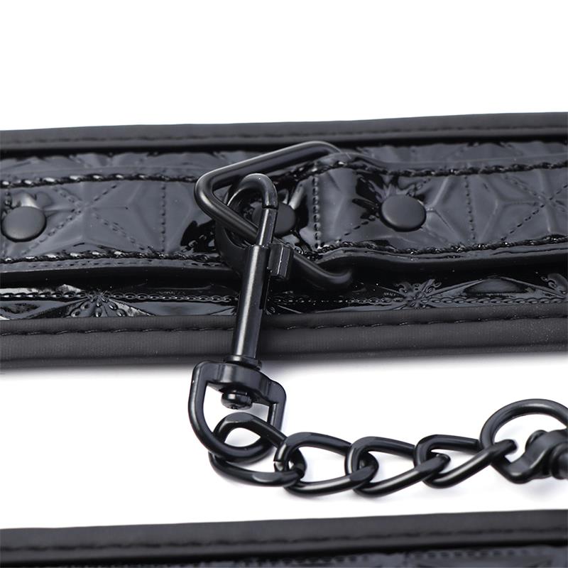 ALGEMAS DE PULSO AJUSTÁVEIS BLACK SAPPHIRE EM COURO VEGANO DE SAFIRA
