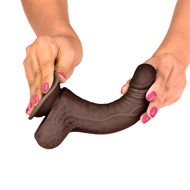 DILDO REALISTA CAMADA DUPLA RETRÁTIL E AJUSTÁVEL 7"