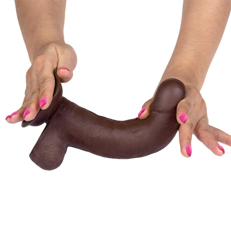 DILDO REALISTA CAMADA DUPLA RETRÁTIL E AJUSTÁVEL 8"
