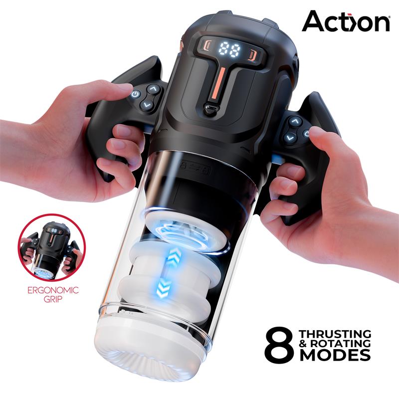 ACTION Zyon Advanced Masturbador Automático com Cima e Baixo e Rotação