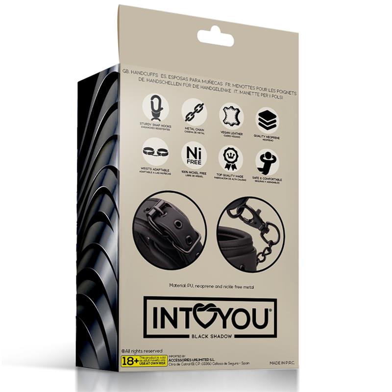 ALGEMAS DE COURO VEGANO INTOYOU BLACK SHADOW