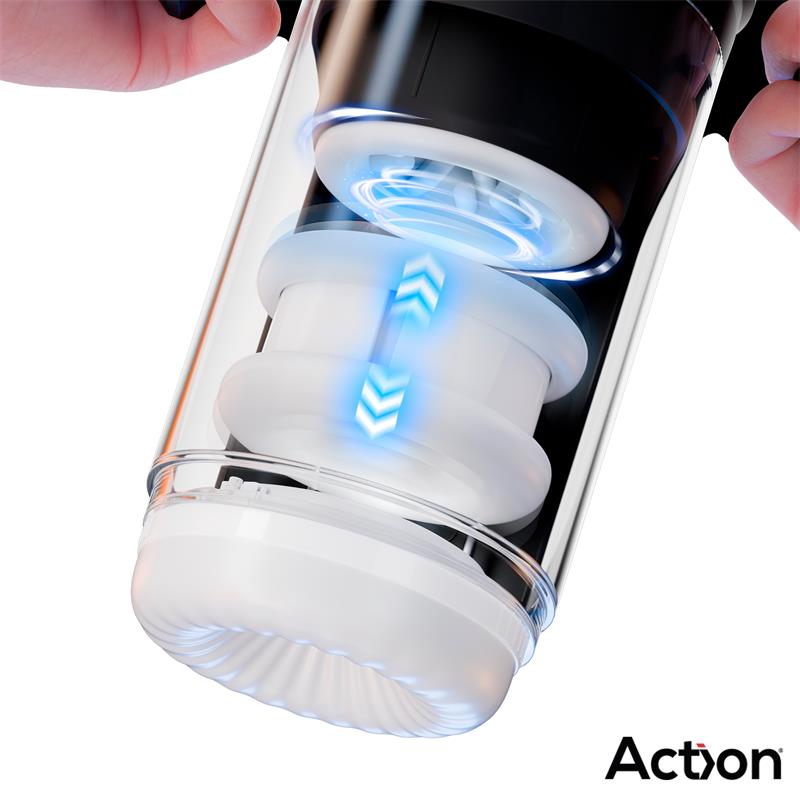 ACTION Zyon Advanced Masturbador Automático com Cima e Baixo e Rotação