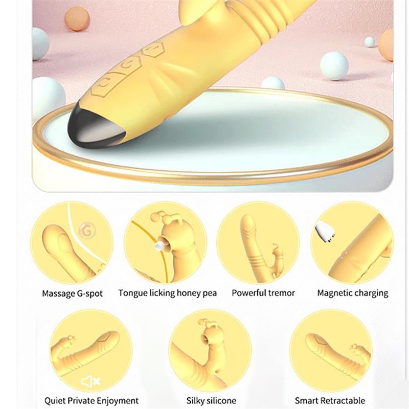 VIBRADOR ENGILY ROSS HONEYBEE COM IMPULSO E PULSAÇÃO