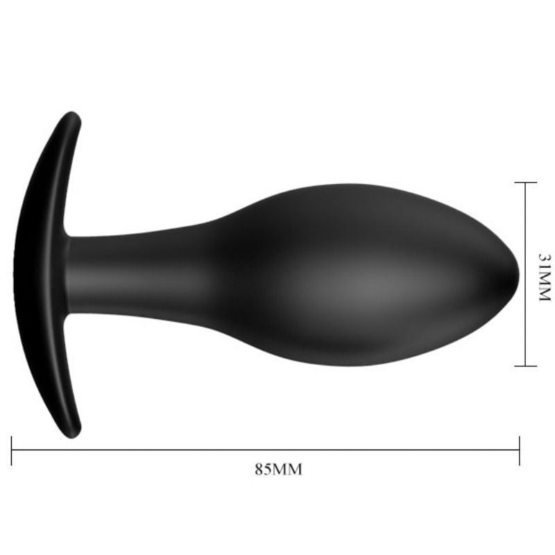 PLUG ANAL SILICONA ANCLA 8.5 CM NEGRO