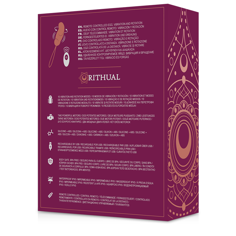 RITHUAL ESHA REMOTE CONTROLLED EGG STIMULATOR ROTATION + VIBRATION