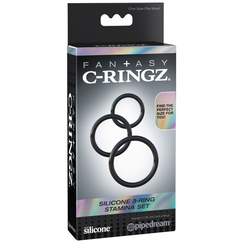 CONJUNTO DE ESTAMINA DE 3 ANEL DE SILICONE FANTASY C-RINGZ