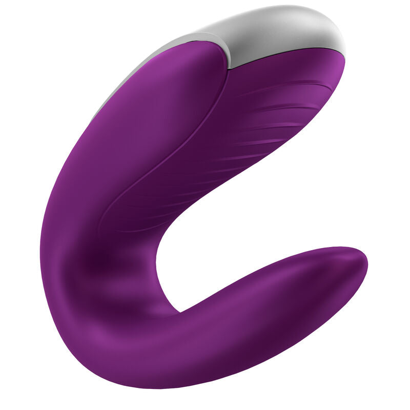 SATISFYER DOUBLE FUN PARTNER VIBRATOR - ROXO