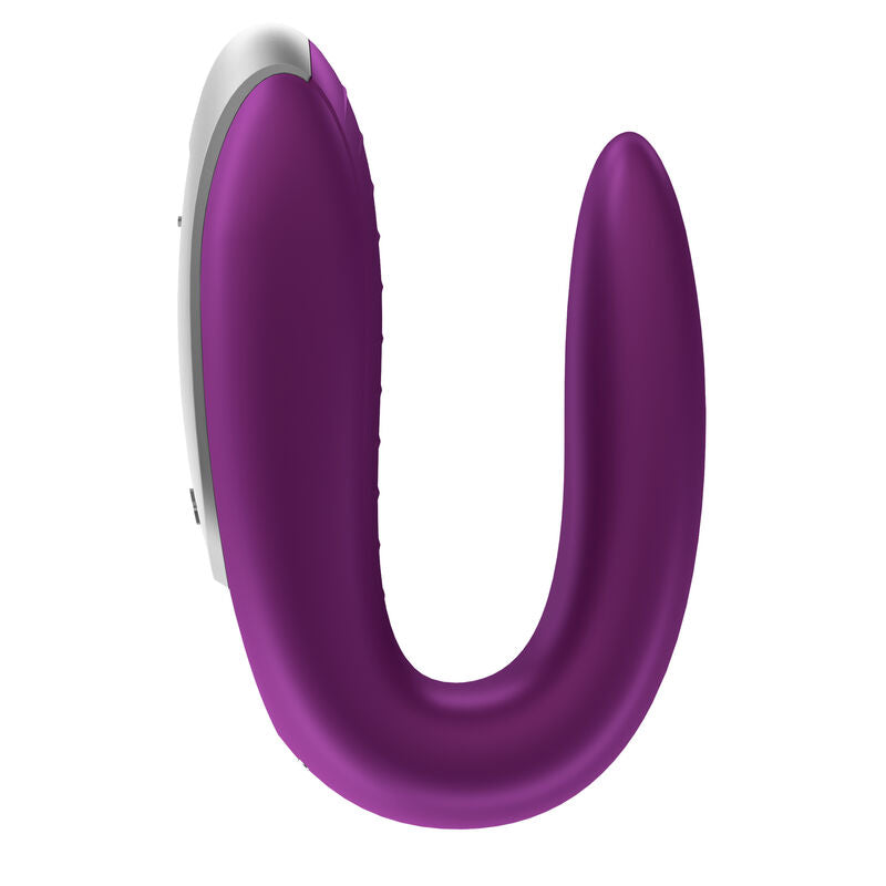 SATISFYER DOUBLE FUN PARTNER VIBRATOR - ROXO